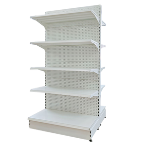 Durable Heavy-Duty Steel Multifunctional Double-Sided Gondola Perforated 5-<b>Shelf</b> 50-70kg Capacity Retail Display <b>Racks</b> Epoxy - Product Image 4