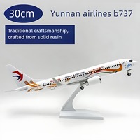 Modèle d'avion Boeing 747 à l'échelle 1:250, 30 cm, en résine, ornement statique solide, multi-style