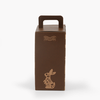 Boîtes de présentation texturées en carton avec poignée en papier pour emballages de desserts de fêtes, personnalisées par un fournisseur chinois d'impression numérique pour produits