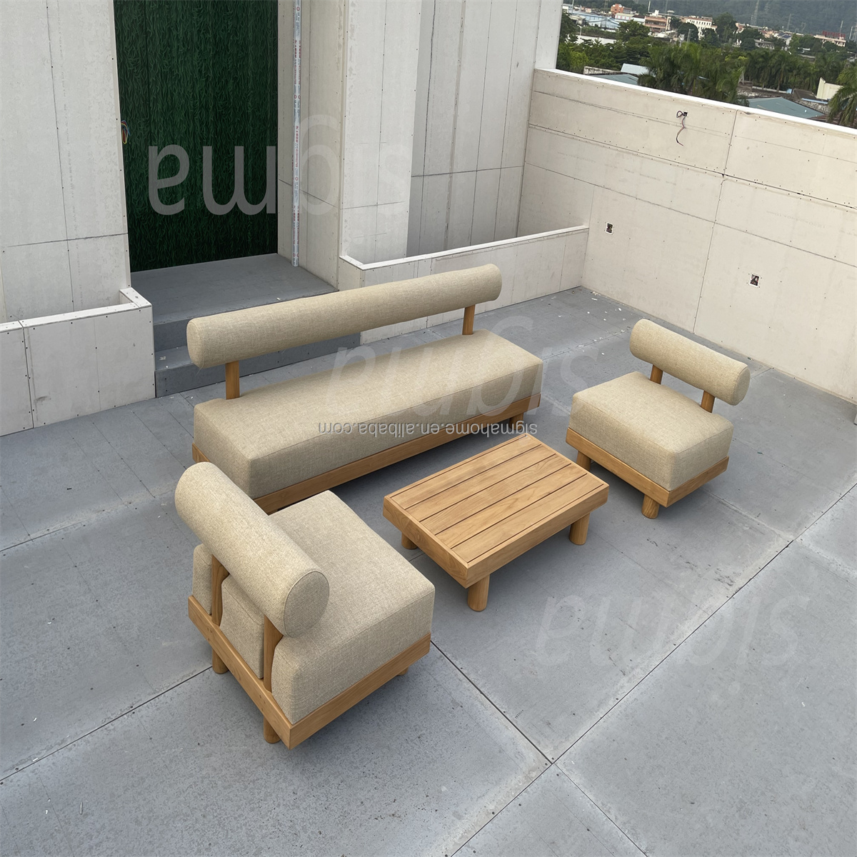 High End Customized CELLINA MODULAR SOFA Sectional Modern Teak Patio Sofas