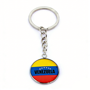 Wholesale Venezuela Peru Bolivia Tourist Souvenir Creative Fashion Glass Key Chain