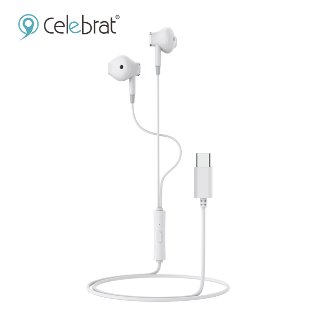 High Quality Mobile Type c Plug In-ear Earphone 1.2m Wired Type-c Earbuds