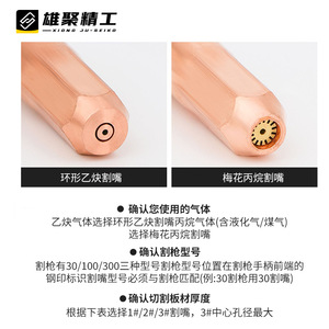 Xiong Ju-Seiko Acetylene Propane Cutting Nozzle G01-30 100 300 Ring Type Liquefied Gas Coal Gas Gun Nozzle - Product Image 5
