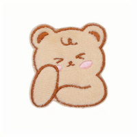 En gros, Patch ours brodé en chenille, Badge personnalisé Teddy, Applique thermocollante, pour vêtements Y2K Hip Hop, sweat-shirts, sacs, chapeaux, kit DIY
