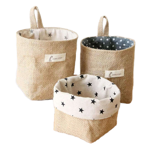 ถุงเก็บของอเนกประสงค์ใยพืชรักษ์โลก รูปทรงกระบอก สำหรับใช้ในห้องครัว ห้องน้ำ ห้องนอน สไตล์โมเดิร์นเรียบง่าย - Product Image 3