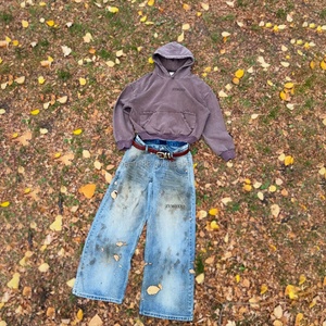 Clothing Custom High Quality Denim Jacket and Jeans <b>Pants</b> 2 Piece Set Hand Painted Vintage Wash Distressed Jeans Denim Set Men - Product Image 3