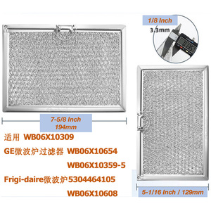 Filtre pour four à micro-ondes Filtstara WB06X10309 7-5/8x5-1/16 pouces pour les modèles GE Frigi-daire - Product Image 1