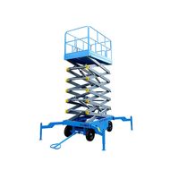 Tragbare 5-10M Mini-Hydraulik-Scherenhebebühne Gebraucht/Neu Elektrischer Bau-Wartungsheber Kleiner Stahl-Hubarbeitsbühne