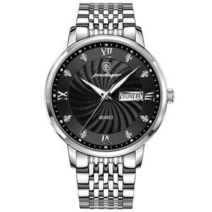 Drioshipping Montres de sport à quartz de luxe pour hommes Top Brand Acier inoxydable Étanche Lumineux Poignet Business Fashion Alloy - Product Image 6