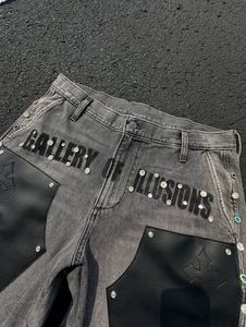 <span class=keywords><strong>Jeans</strong></span> da <span class=keywords><strong>Uomo</strong></span> Streetwear Chic su Misura Pantaloncini di Denim Larghi Vintage Sbiaditi - Product Image 4