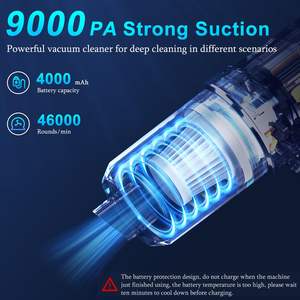 Aspiradora de Coche Portátil Inalámbrica Mini con Luz, Integrada con Función de Soplado y Succión - Product Image 4