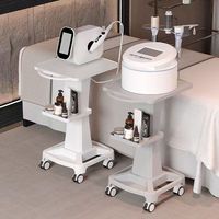 Chariot de beauté multifonctionnel moderne à 4 roues, capacité de charge de 100 kg, pour salons, hôpitaux, hôtels, gymnases, chariot de spa en acier inoxydable et ABS