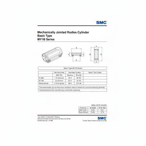 Cilindro sin vástago de SMC Pneumatics, categoría de producto articulado mecánicamente con el - Product Image 1