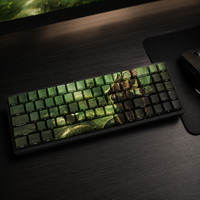 Keyboards Diy Custom LOL Sherwood Forest Ashe 68 Key PBT Dye Sublimation Side Printed Keycaps Cherry Profile Keyboard Set