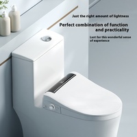 Siège de toilette intelligent sans réservoir avec télécommande, bidet intégré, buse de lavage pour hygiène féminine, en plastique