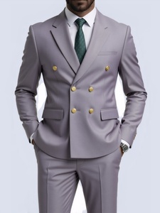 Abito <span class=keywords><strong>da</strong></span> sposo doppiopetto stile britannico <span class=keywords><strong>da</strong></span> <span class=keywords><strong>uomo</strong></span>, elegante e professionale, per matrimoni e occasioni formali - Product Image 5