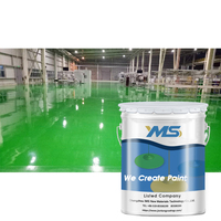 Sampel Gratis YMS 100% Solid Tanpa Pelarut Dua Komponen Pelapis Epoksi Cair Self-Leveling untuk Substrat Beton, Anti Gores