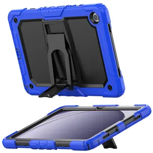 Silicone tablet case for Samsung Galaxy Tab A9 Plus 11 inch SM-X210 X215 2023 shockproof rugged built in foldable kickstand