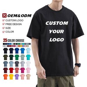 Camisetas con Logotipo Personalizado, Impresión Gráfica Multicolor, Unisex, 100% Algodón, Cuello Redondo, Estilo Urbano, Tallas Grandes, Camiseta para Hombre - Product Image 3