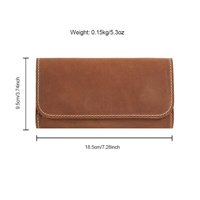 AIGUONIU Vintage Men's Cow Leather Phone Pouch iPhone 14 Pro Max pour Samsung Galaxy Case 4.7-6.7 Inch Waist Bag Clip Cow Leather