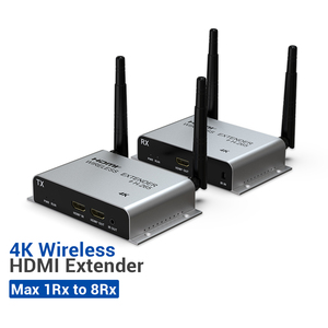 OEM <span class=keywords><strong>WiFi</strong></span> extensor 4K HDMI a HDMI Transmisor Emisor inalámbrico HDMI extensor transmisor y receptor 200m HD extensor inalámbrico - Product Image 1