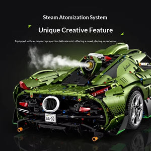 10628 3838 ชิ้น รถแบบตั้งโชว์ ขนาด 1:8 สีเขียวเข้ม รถซูเปอร์คาร์ ตัวต่อพลาสติก ของเล่นเสริมพัฒนาการ ของขวัญเทศกาล - Product Image 2