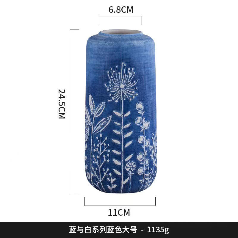 ซีรีส์สีน้ำเงินและขาว ขนาดใหญ่ สีน้ำเงิน