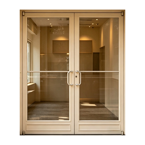 Portes commerciales en verre en alliage d'aluminium robustes, résistantes au fort trafic et à la corrosion, pour entrées de magasins - Product Image 1
