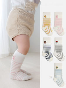 Calcetines Xiangyi al por Mayor, de Algodón sin Costuras, Unisex, a Rayas, con Dibujos Animados, hasta la Rodilla, para Bebés, Niños y Niñas - Product Image 3