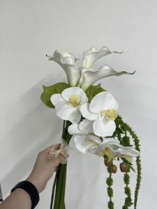 L-R327 Nouveau design, <span class=keywords><strong>bouquet</strong></span> <span class=keywords><strong>de</strong></span> <span class=keywords><strong>fleurs</strong></span> artificielles haut <span class=keywords><strong>de</strong></span> gamme fait main, calla, anthurium, phalaenopsis, amaranthus, pour <span class=keywords><strong>bouquet</strong></span> <span class=keywords><strong>de</strong></span> <span class=keywords><strong>mariée</strong></span> - Product Image 2