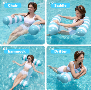 Hamac flottant pour adultes, flotteur de piscine multifonctionnel 4-en-1, hamac aquatique en PVC pour la détente - Product Image 6