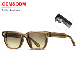 Gafas de Sol Rectangulares de Moda, Montura Completa, Lentes Degradadas, Protección UV400, Estilo Casual Unisex - Product Image 1