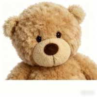 Porte-clés en peluche ours brun personnalisé OEM ODM en coton doux pour filles avec logo personnalisé