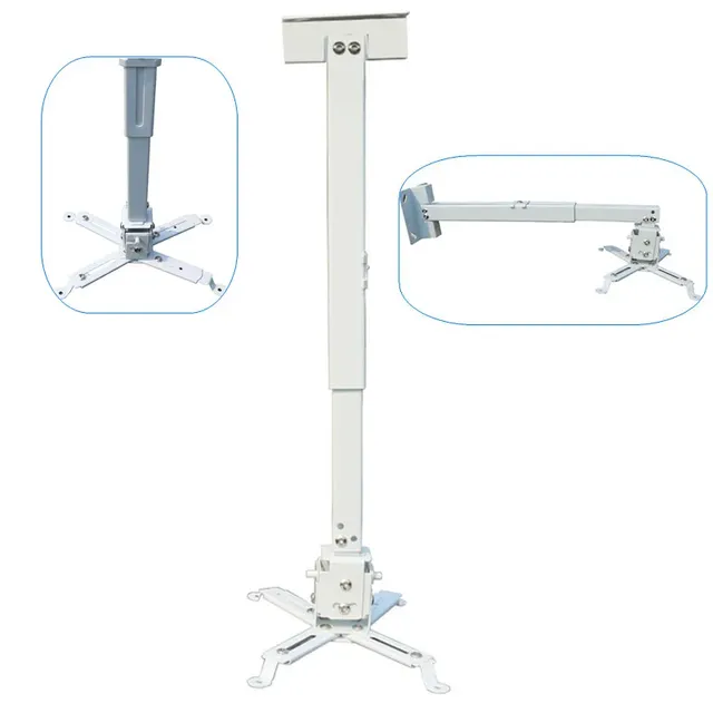 Heavy Duty 360° Adjustable Universal Ceiling Mount Bracket 120lbs for Projector Metal for Home Theater Office or Classroom