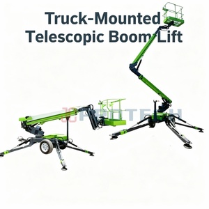 منصة عمل هوائية بعجلات هوائية 12M 14M ، منصة عمل تلسكوبية كهربائية قابلة للطي لجميع التضاريس - Product Image 3