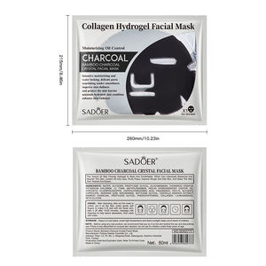 Masque facial hydratant au charbon de bambou et au <span class=keywords><strong>collagène</strong></span> SADOER, produits de soin de la <span class=keywords><strong>peau</strong></span>, améliore la sécheresse et les dommages cutanés - Product Image 1