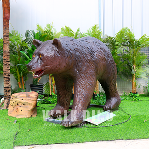 Outdoor Grande Moderno Silicone Animação Robô Espuma Animatronic Animal Urso Marrom Vida Tamanho Urso Marrom - Product Image 6