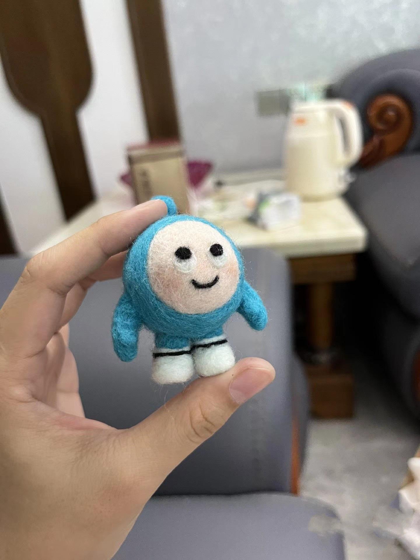 blue material bag key chain-including production tutorial tools