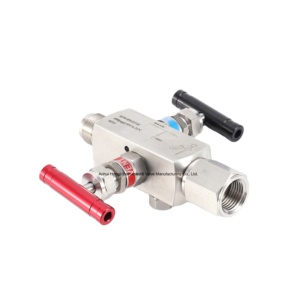 HongjiメーカーSwagelockタイプSS3162ウェイマニホールド圧力計1/4 "NPTバルブマニホールド用 - Product Image 2