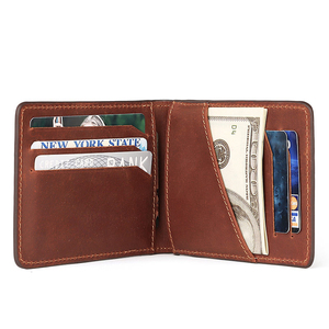 Portafoglio Leggero Pieghevole in Vera Pelle con Molteplici Scomparti per <span class=keywords><strong>Carte</strong></span> <span class=keywords><strong>di</strong></span> <span class=keywords><strong>Credito</strong></span>, Stile Business, Basso MOQ - Product Image 2