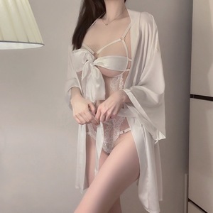 高品质缎面链条性感镂空女式定制徽标均码氨纶/涤纶三色内衣 - Product Image 4