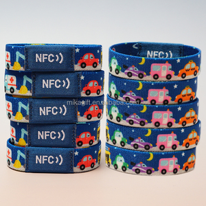 Pulseras elásticas de tela NFC Rfid personalizadas, pulsera elástica con logotipo de Evento de diseño personalizado - Product Image 2