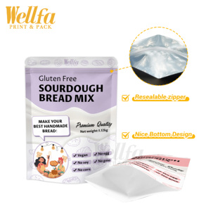 Emballage de <span class=keywords><strong>farine</strong></span> de qualité alimentaire réutilisable sur pied personnalisé 100g 250g 500g 1kg Étanche à l'humidité Sans <span class=keywords><strong>gluten</strong></span> Mélange de pâte à pain au levain en poudre Sac - Product Image 2