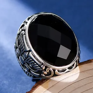 बोकाई 100% s925 चांदी रेट्रो दैवीय पशु ग्लूटोनस चौड़ा आदमी रिंग पंक शैली अतिरंजित अतिव्यापी व्यक्तित्व राष्ट्रीय शैली - Product Image 4