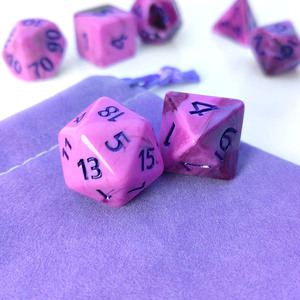 Juego de dados RPG púrpura acrílico de alta calidad para juegos DND poliédricos - Product Image 5