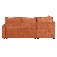 Canapé convertible en forme de L, canapé-lit escamotable, canapé modulaire avec ottoman de rangement pour salon, appartement, petit espace