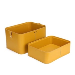 <span class=keywords><strong>Panier</strong></span> <span class=keywords><strong>de</strong></span> rangement en tissu <span class=keywords><strong>de</strong></span> fleurs séchées en métal doré en cuir PU <span class=keywords><strong>de</strong></span> luxe Paniers <span class=keywords><strong>de</strong></span> décoration pour la maison pour mariage - Product Image 2