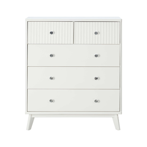 Collection EVEREST Meubles de maison Design minimaliste et moderne Commode à 5 tiroirs Bois massif de haute qualité Meuble de salon - Product Image 1