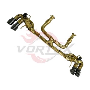 Système d'échappement Catback Vortex Flagship plaqué or en acier inoxydable avec embouts quadruples pour Chevrolet Corvette C8 6.2L 2020-2025 – Meilleure Vente - Product Image 3