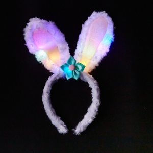 Bandas para el pelo de rocío de Estrella Brillante, diadema con Orejas de conejo iluminada, lazo para niñas con luces, tocados - Product Image 5